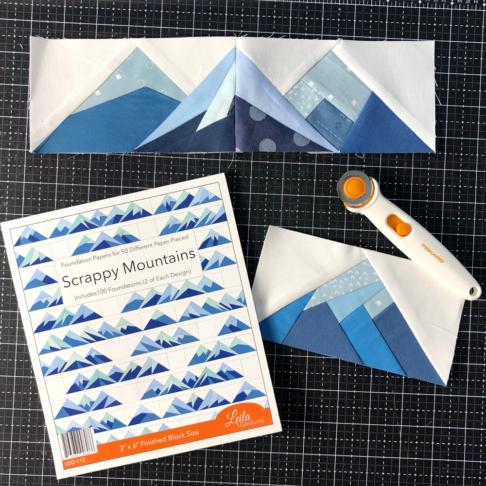 「PAPER IN DESIGN」 Scrappy Mountains Foundation Paper Piecing Pad by Leila